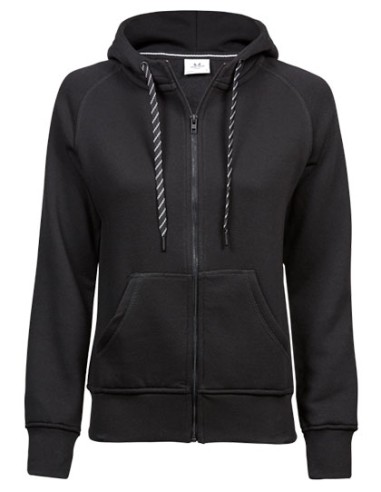 TEE-5436-Womens Fashion Full Zip Hood